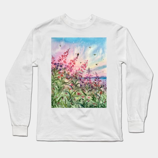 Wildflowers Long Sleeve T-Shirt by EL_ART